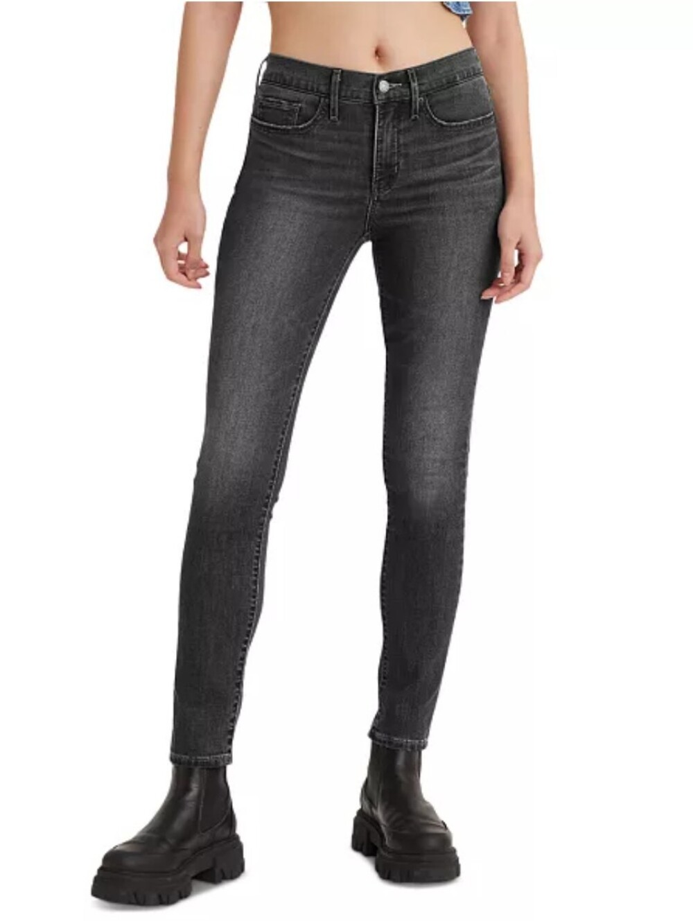 New Levis 311 Skinny Shaping Grey Jeans Casual Normcore Clean Girl NWT W28 L39